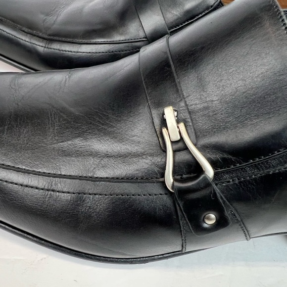 Mezlan Shoes Black Leather Mens Horse Bit Loafer Slip on Size 13W Made in Spain - Picture 8 of 11